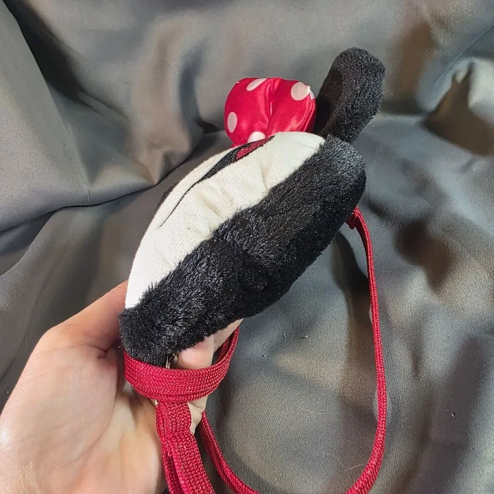 Disney Minnie Mouse Plush Head Small Purse Shoulder Bag